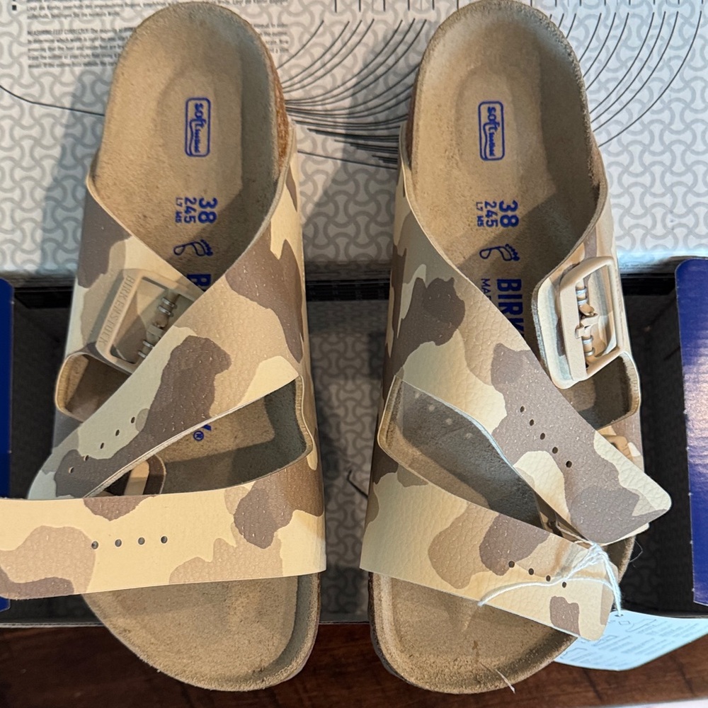 Birkenstock Beige Camo Sandals